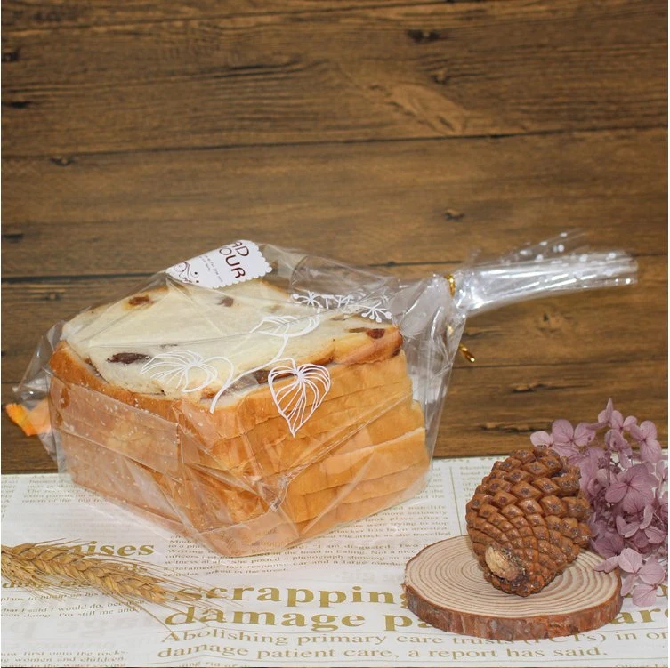PLA Clear Transparent Bread Die Cut Plastic Take out Bags